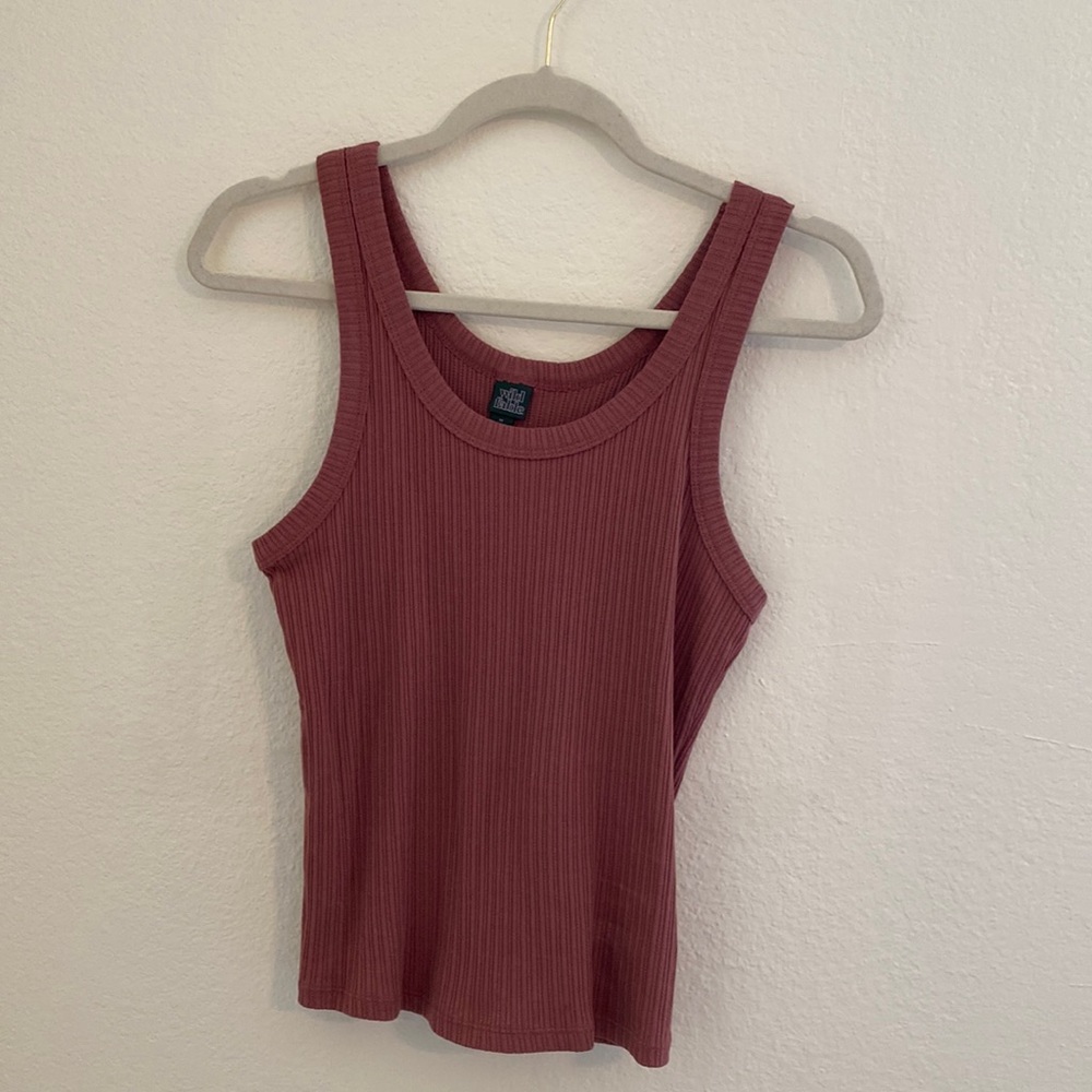 Burnt orange ribbed tank top/ crop top